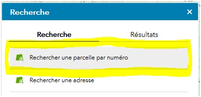 fenêtre de recherche
